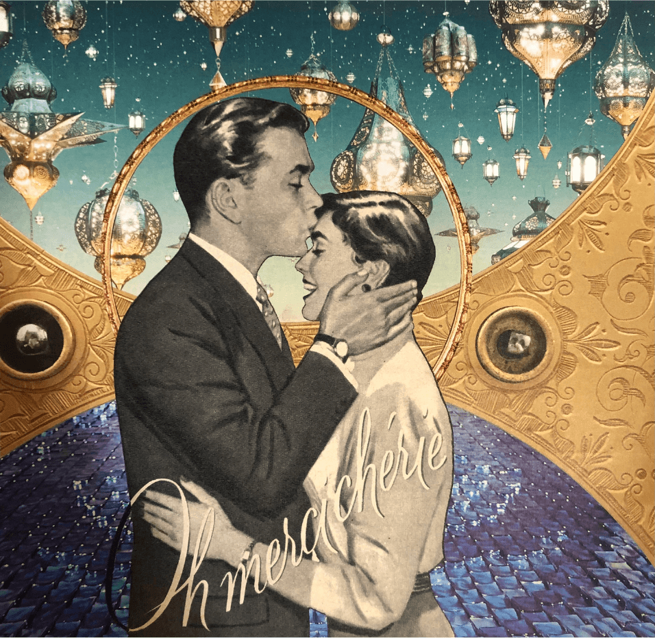 Dites-le en Or et Bleu - L'art du collage- Marielle Hary, collagiste - Ateliers de collage dans les Vosges -Vente d'œuvres en collage