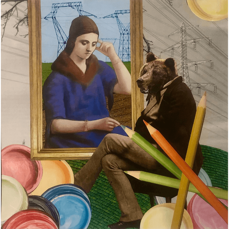 Retrouver des couleurs - L'art du collage- Marielle Hary, collagiste - Ateliers de collage dans les Vosges -Vente d'œuvres en collage