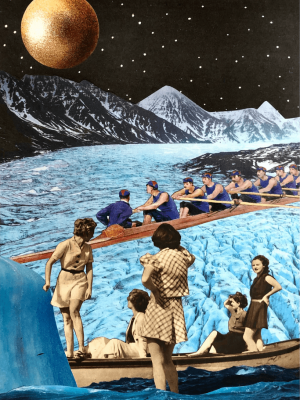 À la rame - L'art du collage- Marielle Hary, collagiste - Ateliers de collage dans les Vosges -Vente d'œuvres en collage