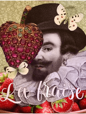 Comme une envie de fraises 4 - L'art du collage- Marielle Hary, collagiste - Ateliers de collage dans les Vosges -Vente d'œuvres en collage