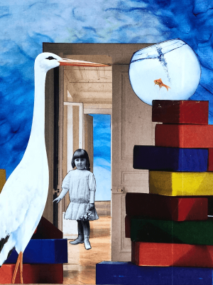 Face à l'immensité - L'art du collage- Marielle Hary, collagiste - Ateliers de collage dans les Vosges -Vente d'œuvres en collage