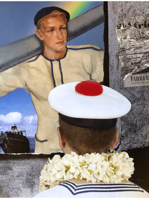 Horizon barré. Never give up! - L'art du collage- Marielle Hary, collagiste - Ateliers de collage dans les Vosges -Vente d'œuvres en collage