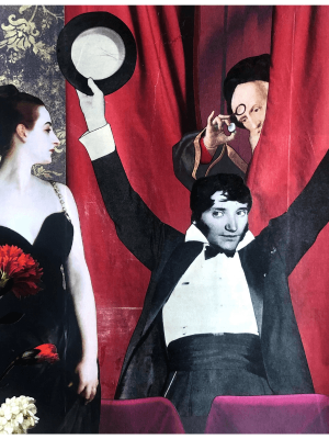 L'imposteur - L'art du collage - Marielle Hary, collagiste - Ateliers de collage dans les Vosges -Vente d'œuvres en collage