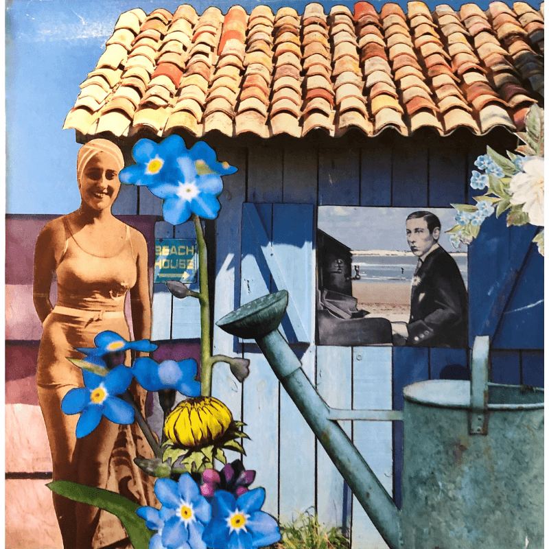 Ne m'oubliez pas ! - L'art du collage- Marielle Hary, collagiste - Ateliers de collage dans les Vosges -Vente d'œuvres en collage