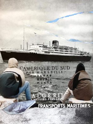 Partir - L'art du collage- Marielle Hary, collagiste - Ateliers de collage dans les Vosges -Vente d'œuvres en collage