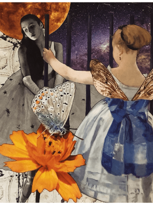 À nos étoiles - L'art du collage- Marielle Hary, collagiste - Ateliers de collage dans les Vosges -Vente d'œuvres en collage
