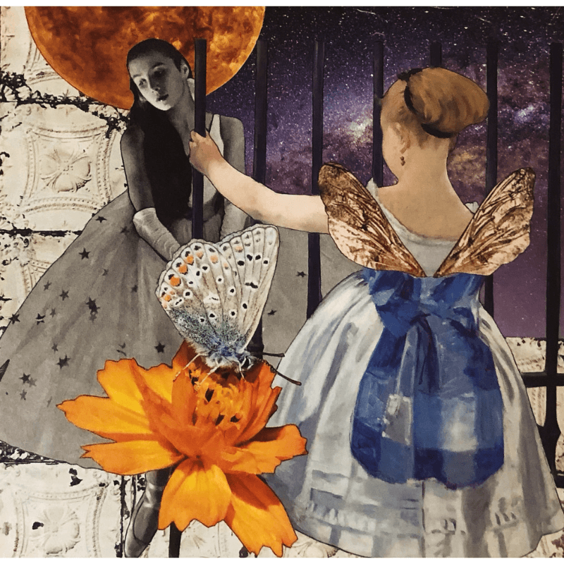 À nos étoiles - L'art du collage- Marielle Hary, collagiste - Ateliers de collage dans les Vosges -Vente d'œuvres en collage