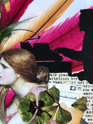 J'veux qu'tu m'écrives des mots d'amour - L'art du collage- Marielle Hary, collagiste - Ateliers de collage dans les Vosges -Vente d'œuvres en collage
