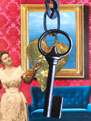 Love is the key - L'art du collage- Marielle Hary, collagiste - Ateliers de collage dans les Vosges -Vente d'œuvres en collage