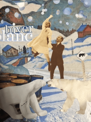 Hiver blanc - L'art du collage- Marielle Hary, collagiste - Ateliers de collage dans les Vosges - Vente de collages