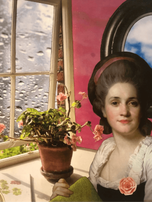 Jour de pluie - L'art du collage- Marielle Hary, collagiste - Ateliers de collage dans les Vosges - Vente de collages