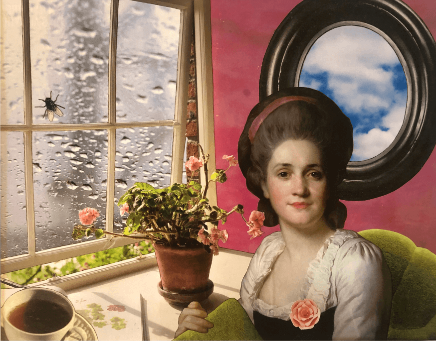 Jour de pluie - L'art du collage- Marielle Hary, collagiste - Ateliers de collage dans les Vosges - Vente de collages