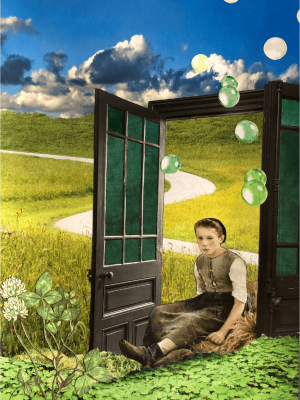 La bulle verte - L'art du collage- Marielle Hary, collagiste - Ateliers de collage dans les Vosges - Vente de collages