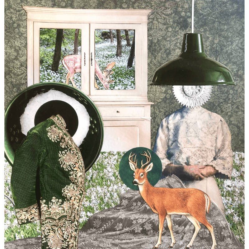 Le sortilège - L'art du collage- Marielle Hary, collagiste - Ateliers de collage dans les Vosges - Vente de collages