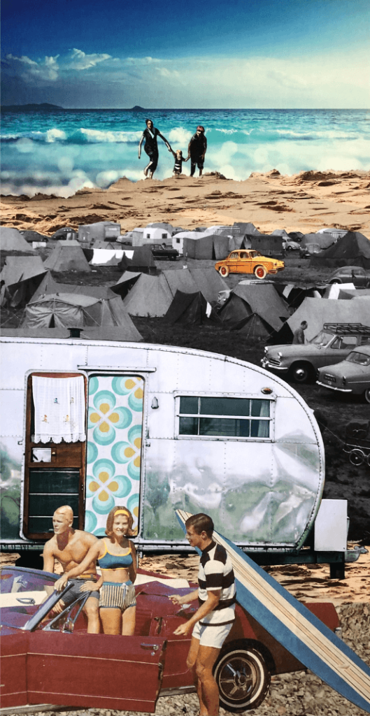 Vacances j'oublie tout - L'art du collage- Marielle Hary, collagiste - Ateliers de collage dans les Vosges - Vente de collages
